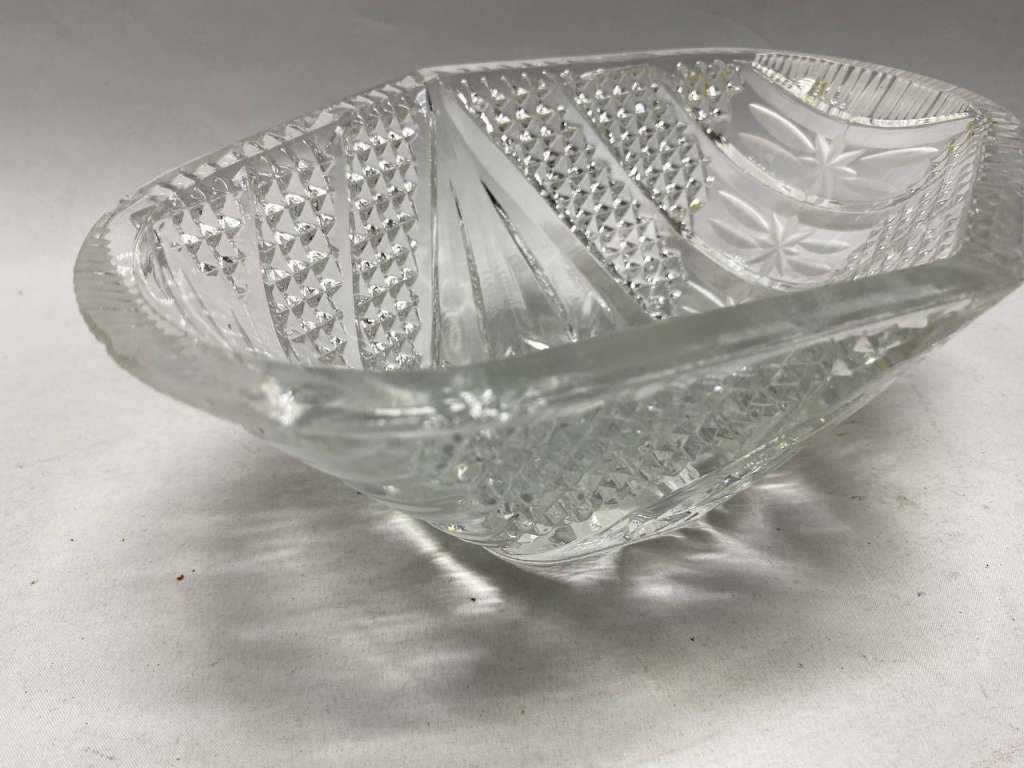 Салатник ладья хрусталь СССР