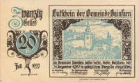 (№1920) Банкнота Австрия 1920 год "20 Heller"
