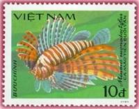 (1984-042) Марка Вьетнам "Полосатый гребешок"    Рыбы III Θ
