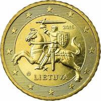 (2015) Монета Литва 2015 год 50 центов   Биметалл  UNC