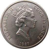 (№1987km34) Монета Острова Кука 1987 год 10 Cents