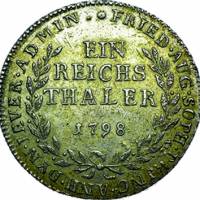 (1798) Монета Йеверское княжество 1798 год 1 талер   Серебро Ag 750  XF