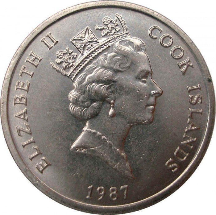 (№1987km34) Монета Острова Кука 1987 год 10 Cents
