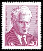 (1973-041) Марка Германия (ГДР) "Герман Матерн"    80 лет рожденния II Θ