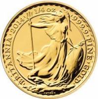(№2013) Монета Великобритания 2013 год 25 Pounds (Британия - Золото)