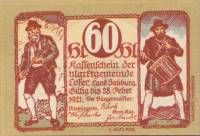 (№1920) Банкнота Австрия 1920 год "60 Heller"
