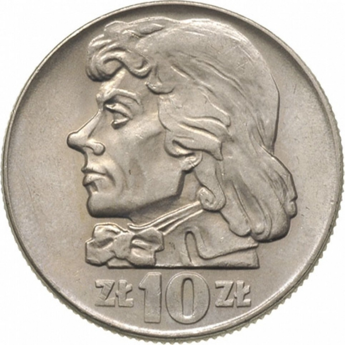 (1969) Монета Польша 1969 год 10 злотых &quot;Тадеуш Костюшко&quot;  Медь-Никель  XF