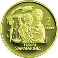 (№2010km451) Монета Сан-Марино 2010 год 2 Scudi (Справедливости)