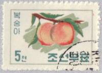 (1961-044) Марка Северная Корея "Сливы"   Фрукты III Θ