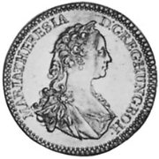 (№1742km1695) Монета Австрия 1742 год frac14; Thaler