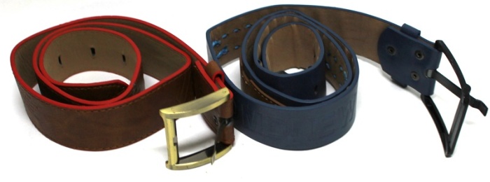 Набор ремней, 2 шт., мужские, прессов. кожа, новые (сост. отл.)