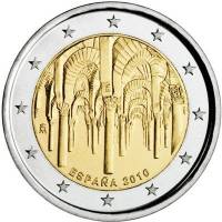 (004) Монета Испания 2010 год 2 евро "Кордова"  Биметалл  UNC