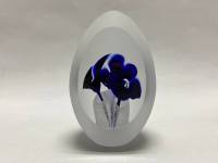 Сувенир сфера хрусталь сапфир, цветы 9 см Австрия