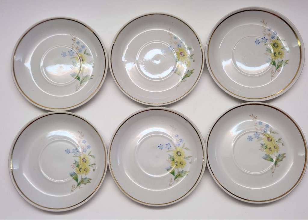 Блюдца чайные Пролетарий 6 штук СССР