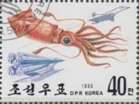 (1990-036) Марка Северная Корея "Кальмар"   Бионика III Θ