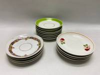 Блюдца чайные 15 шт, три разных дизайна