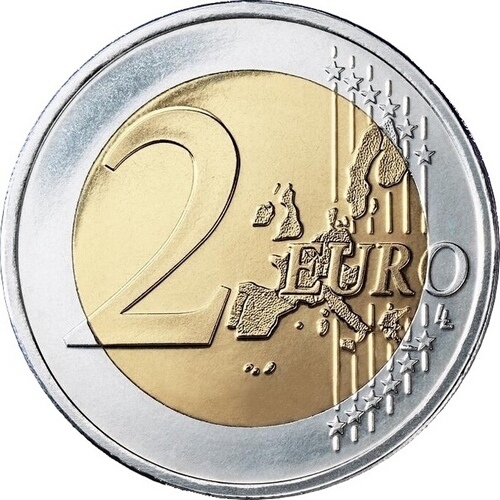 (2002) Монета Ирландия 2002 год 2 евро  1. Старая карта ЕС Биметалл  UNC