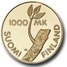() Монета Финляндия 1997 год 10000  ""   Биметалл (Платина - Золото)  UNC