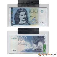 Бона Эстония 100 крон 1999 год (Состояние - AU), В банкновской упаковке.
