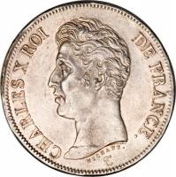 (№1824km720) Монета Франция 1824 год 5 Francs (А, Б, ББ, Д, З, И, К, Л, М, МА, М, Т, Ш)