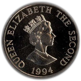 (1994) Монета Остров Олдерни 1994 год 2 фунта &quot;Высадка в Нормандии. 50 лет&quot;  Никель Медь-Никель  UNC