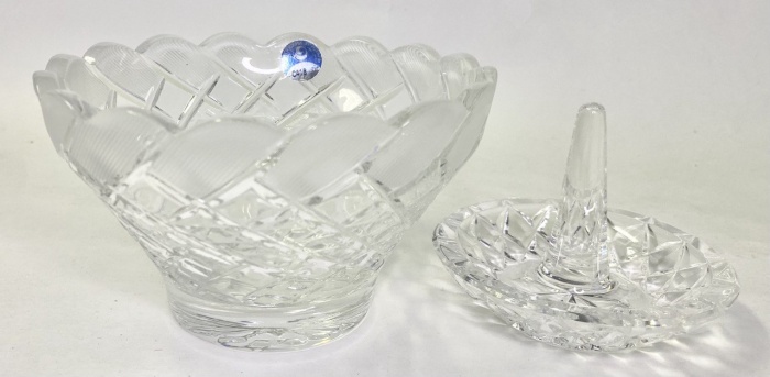 Конфетница + икорница хрусталь 