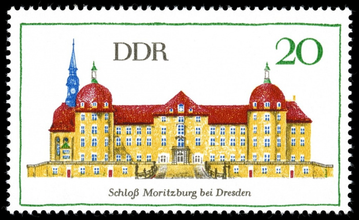 (1968-048) Марка Германия (ГДР) &quot;Замок Морицбург&quot;    Архитектура ГДР III Θ