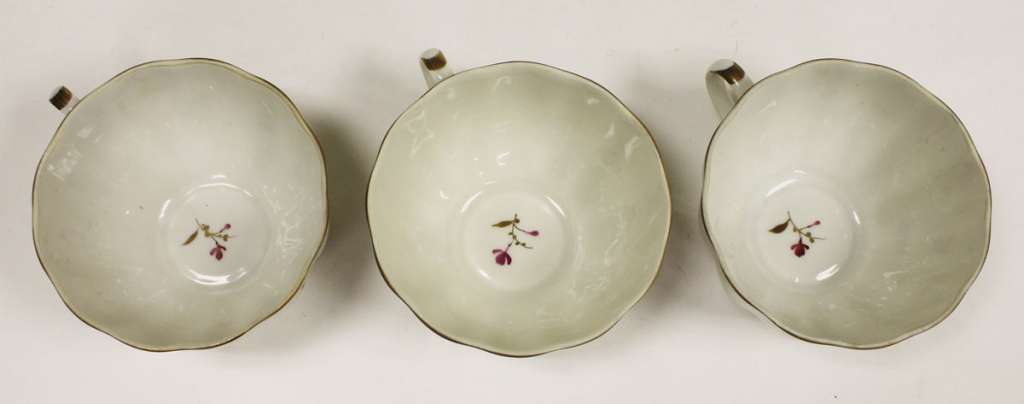 Чайный набор на 3 персоны &quot;Цветы&quot; ЛФЗ, некомплект, 70-80-е гг. (см. фото)