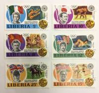 --  Набор марок Либерия 6 шт.  Гашёные , III Θ