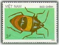 (1987-031a) Марка Вьетнам "Бурый жук"  Без перфорации  Насекомые III Θ