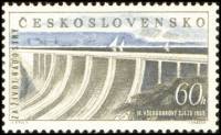 (1959-023) Марка Чехословакия "ГЭС "    4-й съезд Профсоюзов, Прага II Θ
