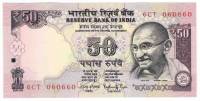 (2015) Банкнота Индия 2015 год 50 рупий "Махатма Ганди"   UNC