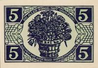 (№1922) Банкнота Германия 1922 год "5 Mark"