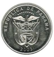  Монета Панама 2003 год 25     Медь-Никель  UNC