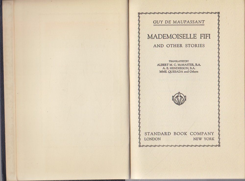 Книга &quot;Medemoiselle Fifi and other stories&quot; Не указан G. de Maupassant Лондон Твёрдая обл. 251 с. Бе