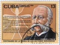 (1981-054) Марка Куба "Карлос Хуан Финлей"    100 лет изучения желтой лихорадки III Θ