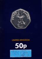 (2019) Монета Великобритания 2019 год 50 пенсов "Кролик Питер"  Медь-Никель  Буклет