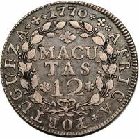 (№1762km18) Монета Ангола 1762 год 12 Macutas