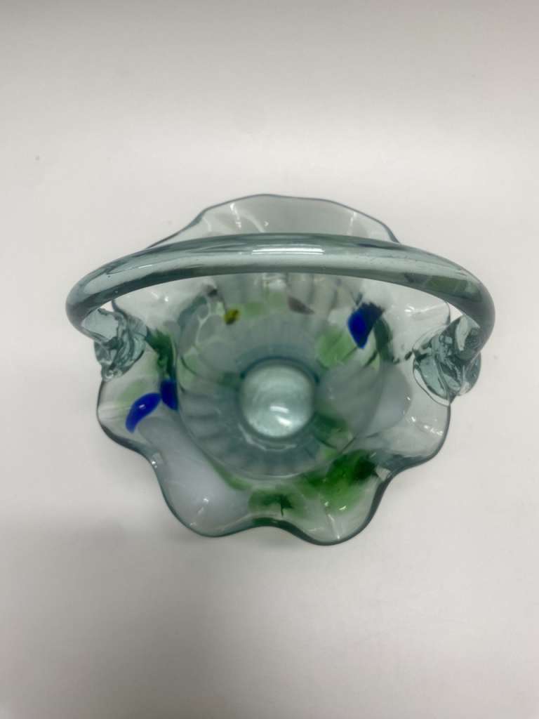 Конфетница цветное стекло Гутная техника 