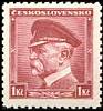 (1935-86) Марка Чехословакия "Т. Массарик (Малиновая)"    Личности (Стандартный выпуск) II Θ