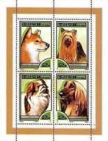 (№2000-447) Блок марок Корея Северная 2000 год "Собаки canis волчанка familiaris", Гашеный