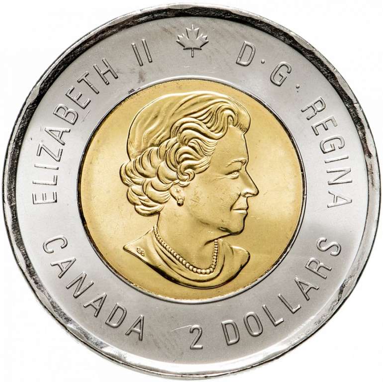 (2020) Монета Канада 2020 год 2 доллара &quot;2-я Мировая Война 75 лет окончания&quot;  Биметалл  UNC