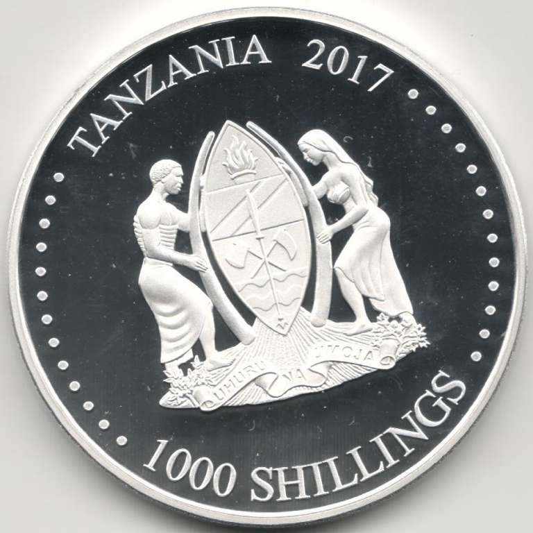 (2017) Монета Танзания 2017 год 1000 шиллингов &quot;Эволюция календаря&quot;  Серебро Ag 925  PROOF