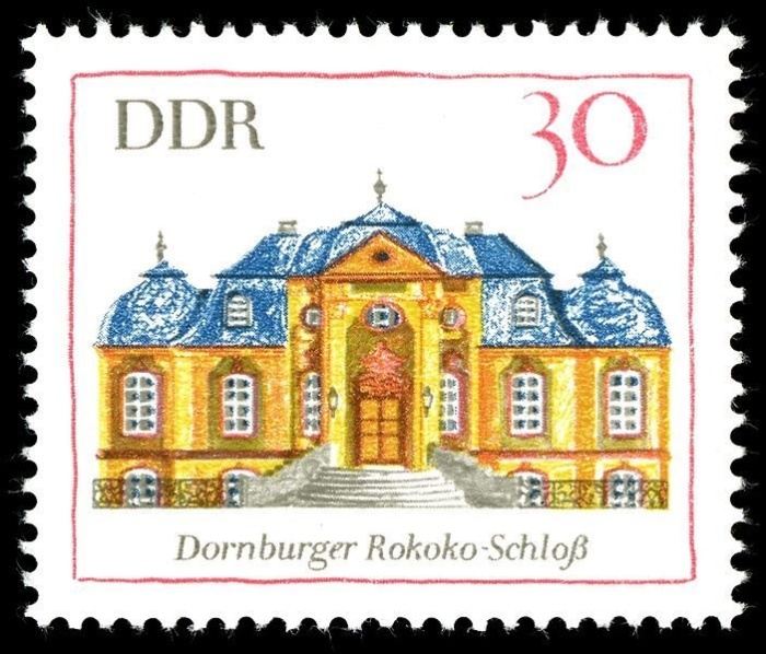 (1969-005) Марка Германия (ГДР) "Дорнбургский замок"    Архитектура III &Theta;