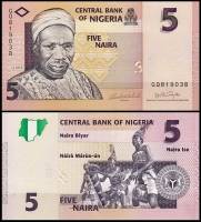 (2009) Банкнота Нигерия 2009 год 5 найра "Абубакар Тафава Балева" Пластик  UNC