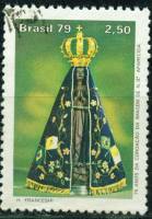 (№1979-1722) Марка Бразилия 1979 год "75-летие коронации статуи патр", Гашеная