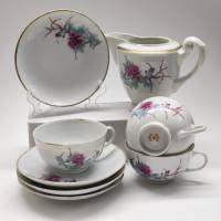 Чайный сервиз Китай времен СССР 8 предметов Молочник чайные пары