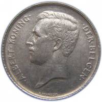 (№1910km73.1) Монета Бельгия 1910 год 1 Franc (Фламандские легенды)