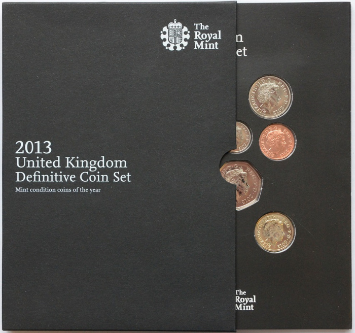 (2013, 8 монет) Набор монет Великобритания 2013 год &quot;Годовой набор&quot;   Буклет