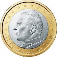 (2002) Монета Ватикан 2002 год 1 евро  1. Иоанн Павел II Биметалл  PROOF